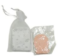 Nové - 2 set - světlerůžové rukavice + bílá čepice se zvířátky 