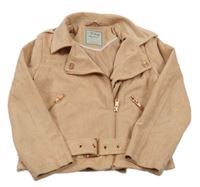 Starorůžový semišový křivák s páskem Next