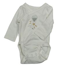 Biele zavinovací body s obrázkom H&M