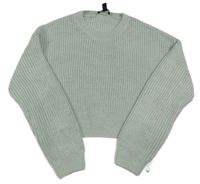 Mintový crop svetr New Look