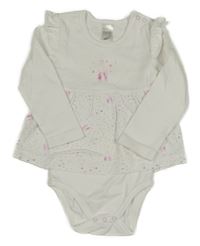 Biele body s našitou tunikou a obrázkami