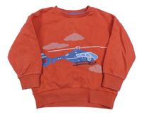 Červená mikina s vrtulníkem M&S