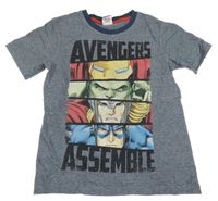 Tmavomodré pruhované tričko s Avangers George