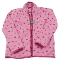 Ružová bodkovaná á fleecová prepínaci mikina TCM
