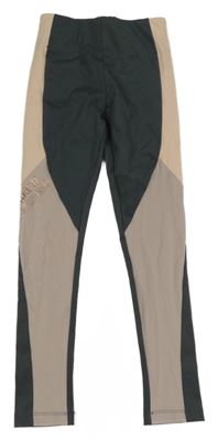 Tmavošedo-pudrové sportovní legíny Zara