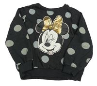 Antracitová bodkovaná á mikina s Minnie H&M