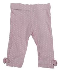 Svetloružové bodkovaná é legíny