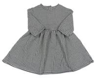Čierno-biele kockované úpletové šaty St. Bernard