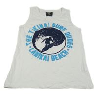 Biele tielko s nápisom H&M