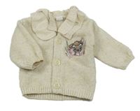 Smotanový vlnený prepínaci sveter s Bambim Primark