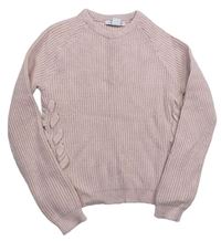Ružový sveter so šnurovaním Primark