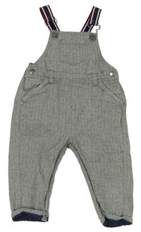 Sivé vzorované podšité na traké nohavice Miniclub