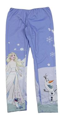 Modré legíny s Elsou a Olafem - Frozen Disney