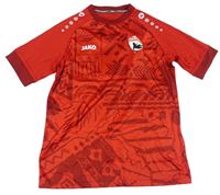 Červené vzorované sportovní tričko s potiskem Jako