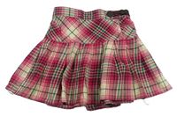 Ružovo-béžovo-zelená kockovaná sukňa zn. H&M