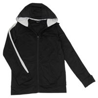 Čierno-biela prepínaci športová mikina s kapucňou Ergeenomixx