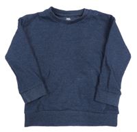 Tmavomodrá rebrovaná mikina F&F