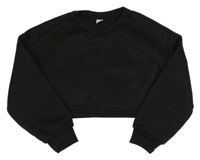 Čierna crop mikina Shein