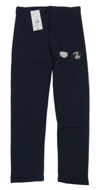 Nové - Tmavomodré zateplené legíny Dunnes