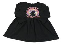 Černé šaty s jednorožci 