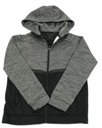 Sivo-čierna melírovaná prepínaci športová mikina s kapucňou Primark