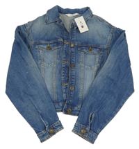 Nové - Modrá riflová crop bunda H&M