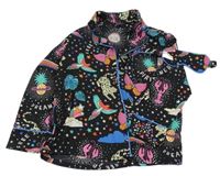 2set - Černo-barevný pyžamový kabátek s hvězdami a obrázky + škraboška M&S