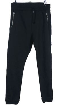 Pánske čierne teplákové nohavice Topman