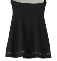 Dámska sivá pletená sukňa s retiazkou