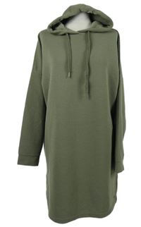 Dámské khaki třpytivé teplákové šaty s kapucí Gina Benotti 