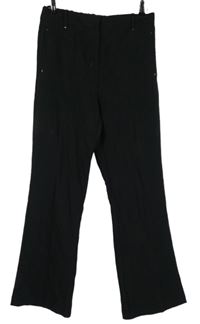 Dámské černé zvonové kalhoty Next 