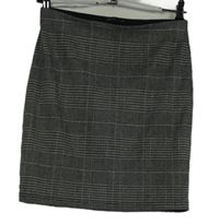 Dámska čierno-biela kockovaná sukňa House Brand