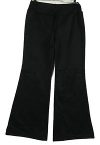 Dámské černé zvonové teplákové kalhoty Shein 