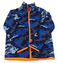Modrá army fleecová prepínaci mikina Kiki&Koko