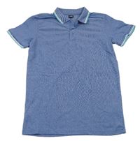 Modré melírované polo tričko Y.F.K.