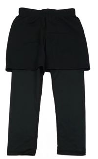 Černé sportovní legíny s kraťasy H&M