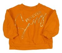 Neonově oranžová mikina s nápisem River Island