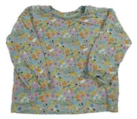 Modré květinové triko 