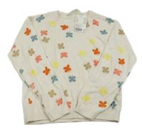 Nové - Světlebéžový svetr s motýlky H&M