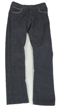 Šedé slim manšestráky Okaidi