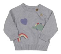 Lila sveter s obrázkami Nutmeg