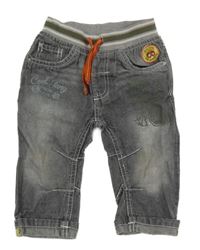 Sivé rifle s nášivkou a potlačou ERgee