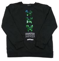 Černá mikina s flitry Minecraft