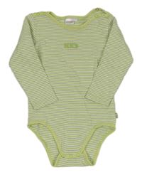 Zeleno-biele pruhované body s nášivkou