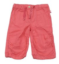 Růžové plátěné kalhoty 