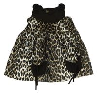 Hnedo-čierne vzorované šaty Roberto Cavalli