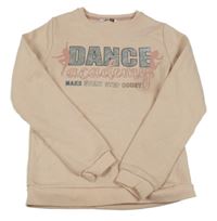 Svetloružová mikina s nápisom