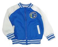 Modro-biela prepínaci mikina s dinosaurom Kiki&Koko