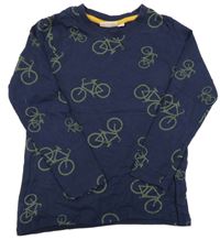 Tmavomodré tričko s bicyklami KIDS