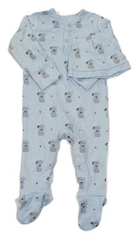 2Set - Modrý overal s pejsky + čepice M&Co.